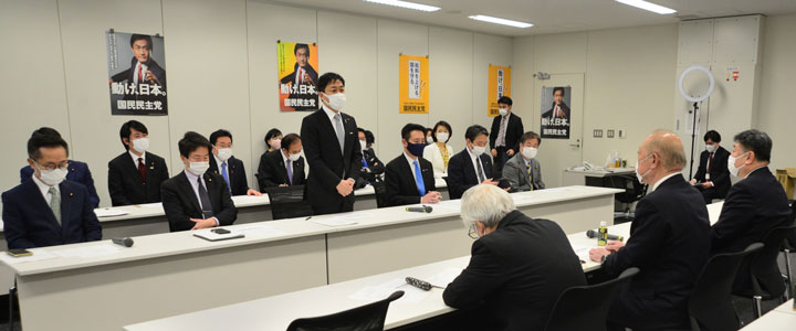 決意を語る玉木雄一郎・国民民主党代表（2月15日・東京）