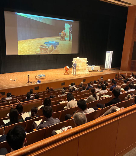 第６分科会では、和太鼓づくりを通じた実践が報告された（6月11日・鹿児島市）